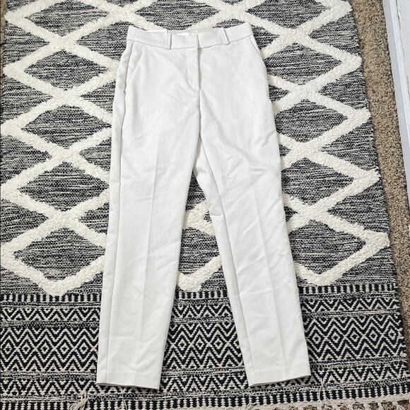 NWT H & M Slack Regular Waist Color Cream/White Size 4 Trouser Work Pant - Picture 1 of 6